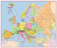 Large Elementary School Political Europe Wall Map (Laminated)