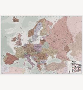 Large Executive Political Europe Wall Map (Laminated)