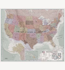 Huge Executive USA Wall Map (Laminated)
