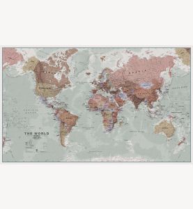 Medium Executive Political World Wall Map (Laminated)