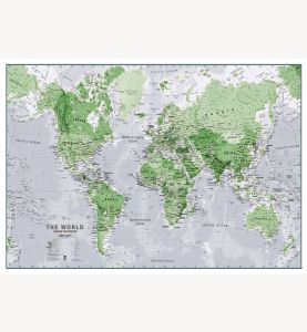 Glow-in-the-Dark World Map (Silk Art Paper)