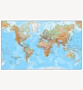 Huge Physical World Wall Map (Laminated)