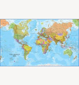 Huge Political World Wall Map (Laminated)