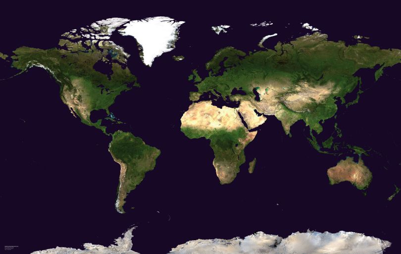 World Satellite Map